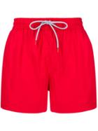 Fila Side Logo Patch Swim Shorts - Red