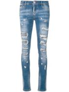 Philipp Plein Embellished Skinny Jeans - Blue