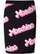 Moschino Logo Intarsia Skirt