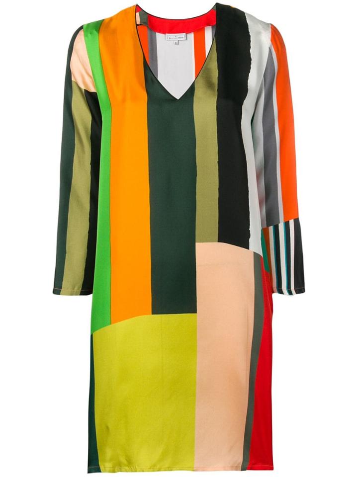 Pierre-louis Mascia Striped Long-sleeve Dress - Green