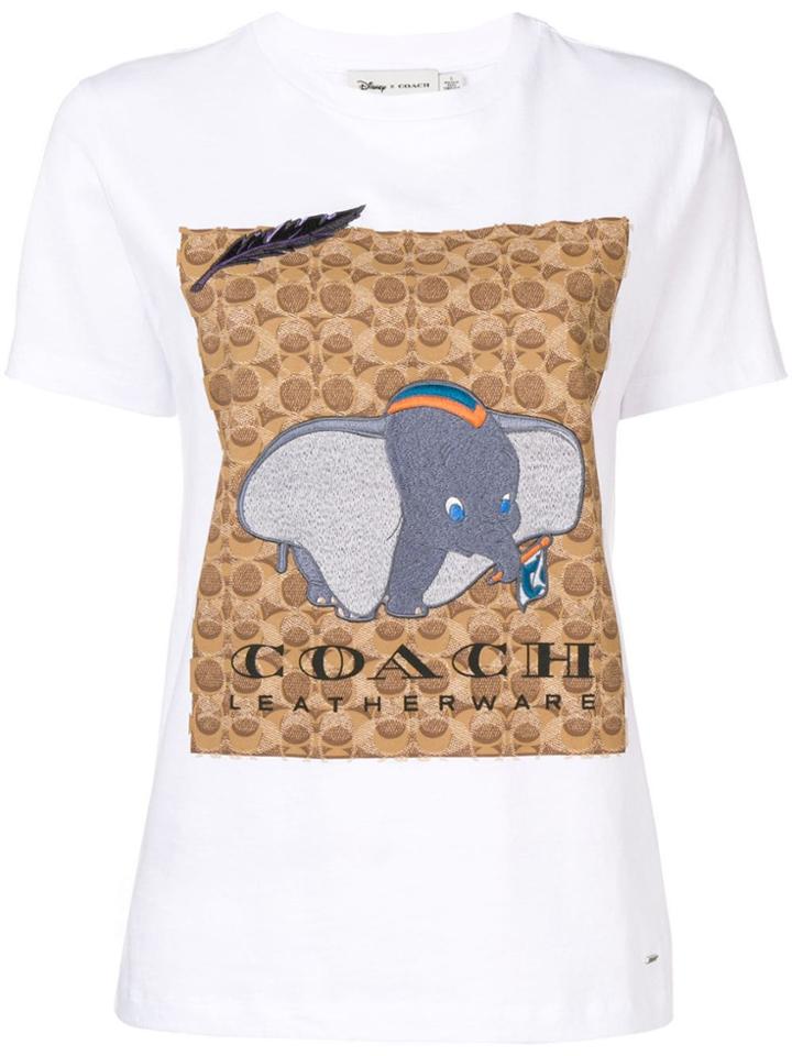 Coach Dumbo Logo Print T-shirt - White
