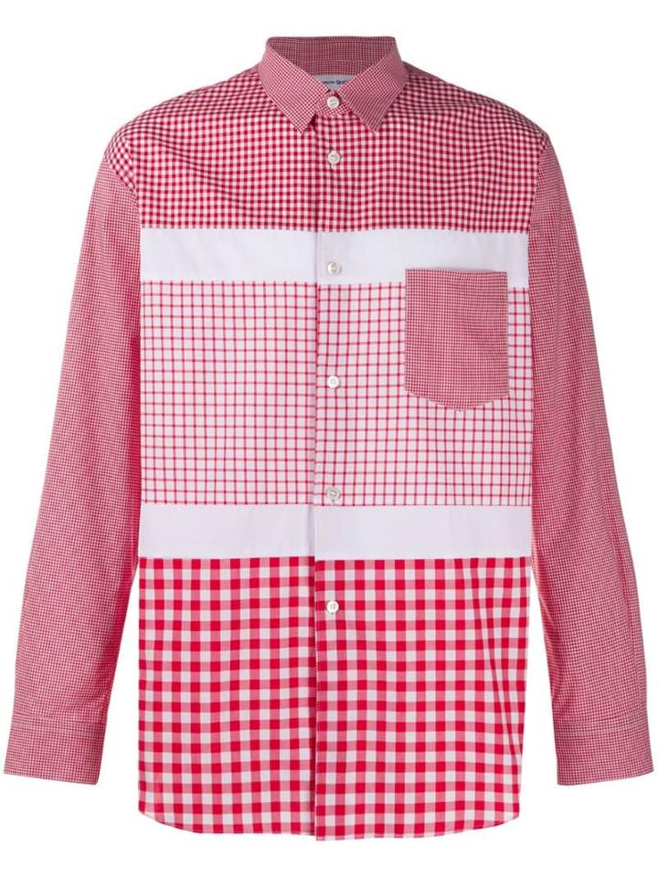 Comme Des Garçons Shirt Check Print Shirt - Red
