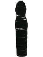 Balmain Ribbed Panel Dress - Black