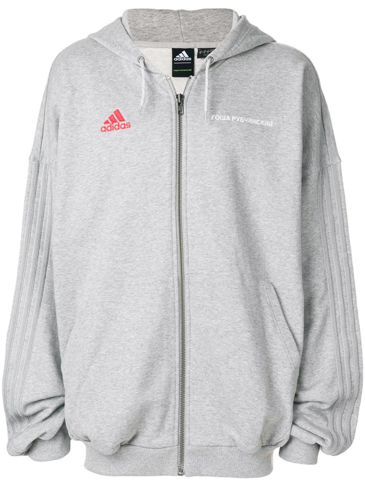 Gosha Rubchinskiy Gosha Rubchinskiy X Adidas Logo Embroidered Hoodie -