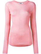Msgm Long Sleeve Ribbed Top