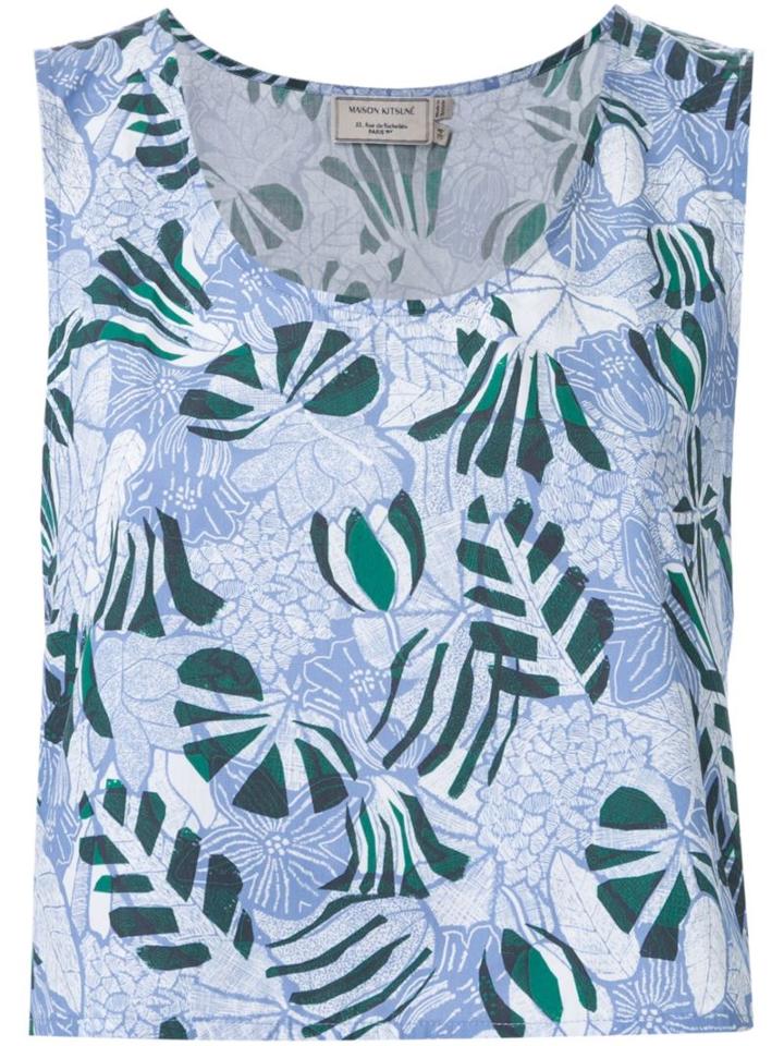 Maison Kitsuné 'ana' Hibiscus Wrap Around Top