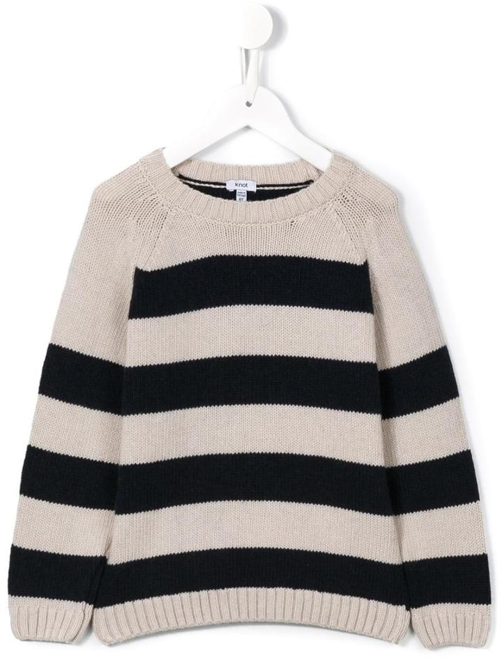 Knot 'raglan' Striped Sweater, Boy's, Size: 10 Yrs, Nude/neutrals