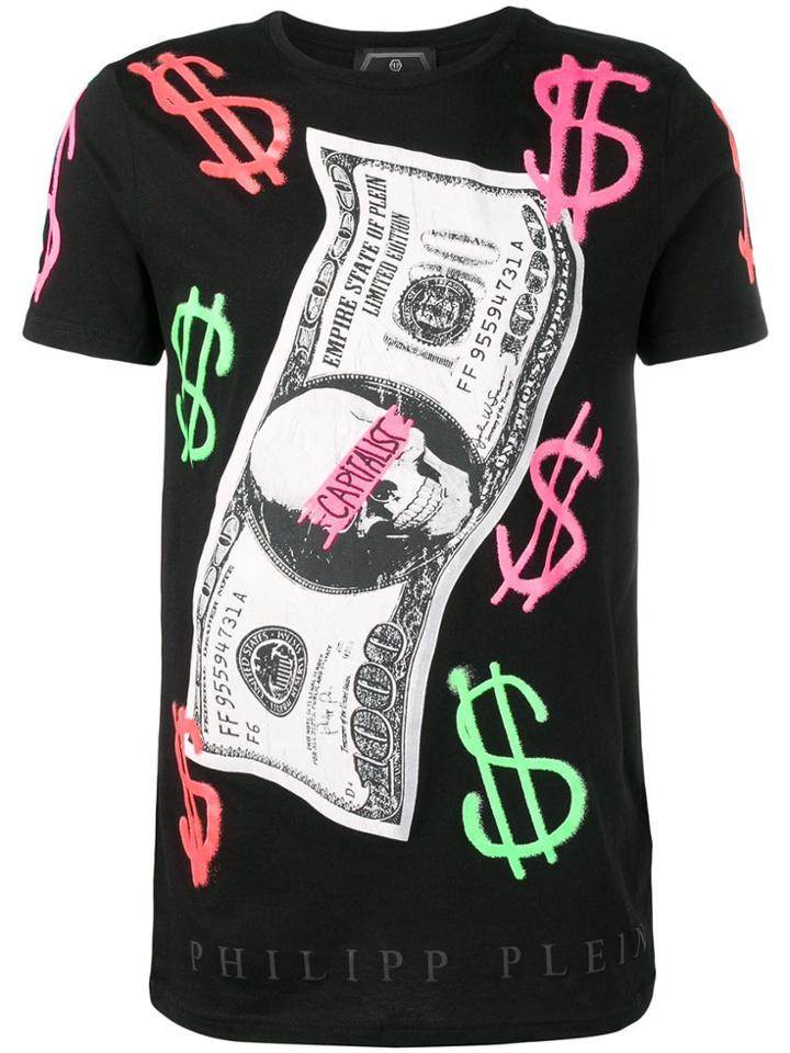 Philipp Plein Grafitti Dollar T-shirt - Black