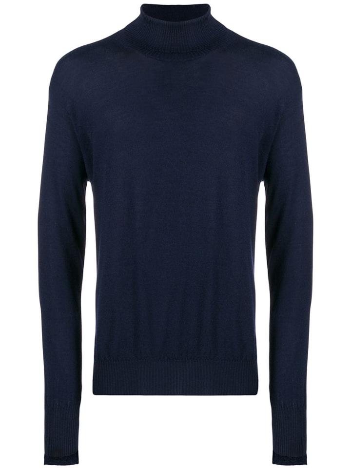 Maison Flaneur Roll Neck Sweatshirt - Blue
