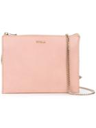 Furla Logo Plaque Crossbody Bag, Women's, Pink/purple, Leather