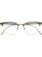 Thom Browne Retro Frame Glasses, Black, Titanium