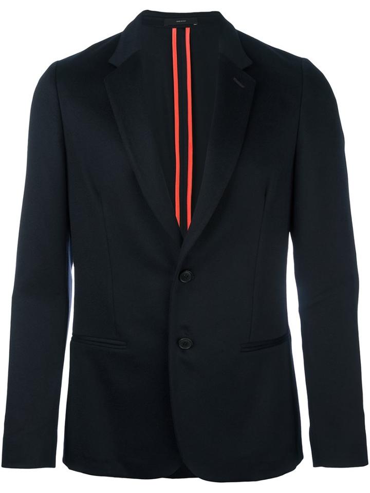 Paul Smith Cashmere Notched Lapel Blazer, Men's, Size: 48, Blue, Cashmere