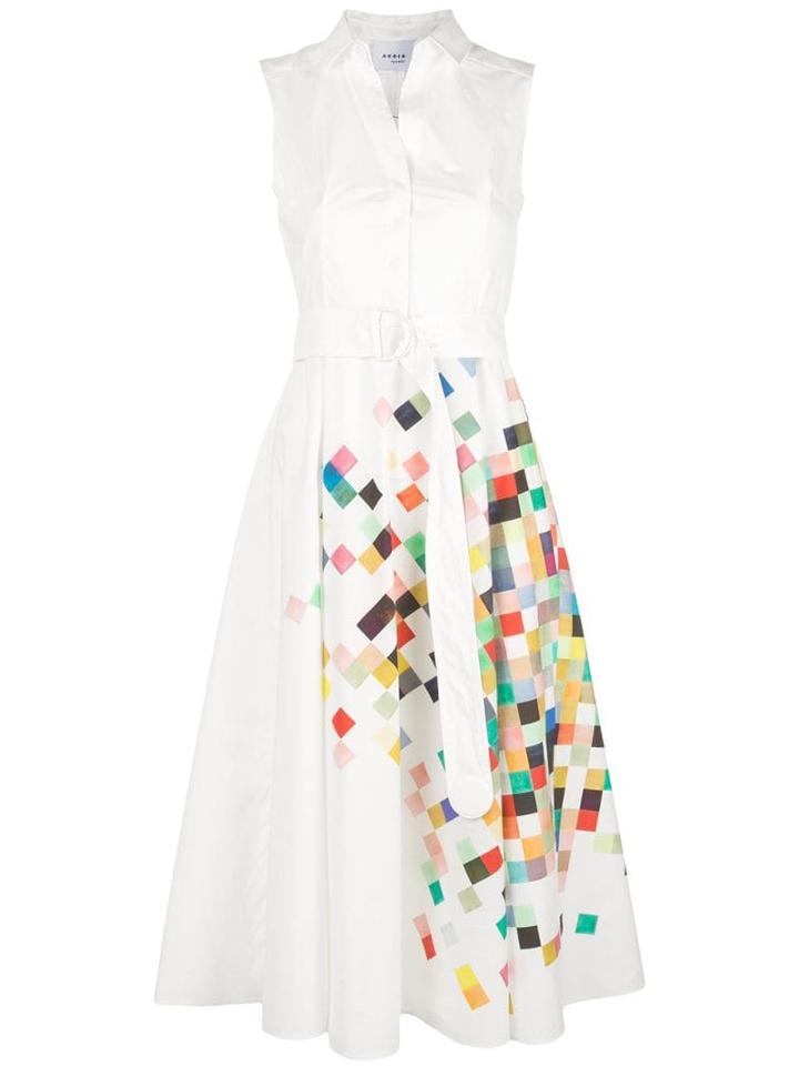 Akris Punto Square Print Dress - White