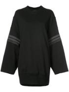 Vera Wang Cording Detail Oversized Sweatshirt - Black