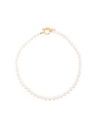 Meadowlark Fob Pearl Necklace - White