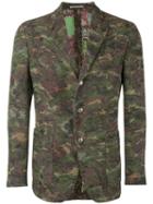 Gabriele Pasini - Camouflage Print Blazer - Men - Cotton/polyamide/polyester/spandex/elastane - 50, Green, Cotton/polyamide/polyester/spandex/elastane