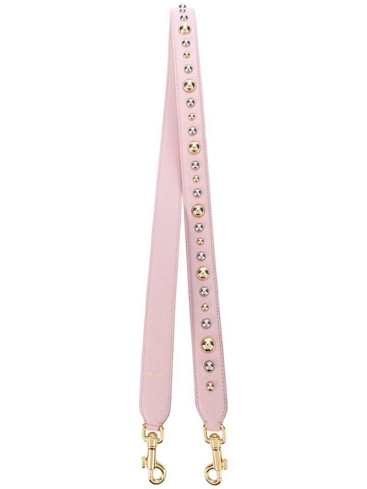Dolce & Gabbana Studded Bag Strap - Pink & Purple
