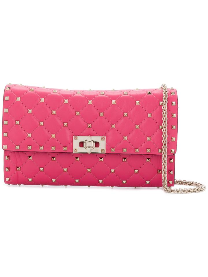 Valentino Free Rockstud Clutch - Pink & Purple