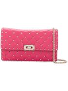 Valentino Free Rockstud Clutch - Pink & Purple