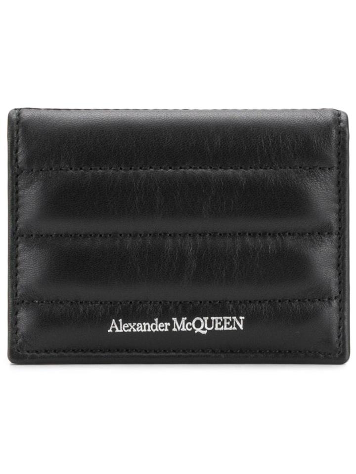 Alexander Mcqueen Snap Fastening Card Holder - Black