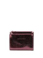 Mm6 Maison Margiela Metallic Bi-fold Wallet - Pink