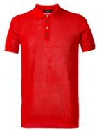 Roberto Collina Plain Polo Shirt, Men's, Size: 48, Red, Cotton