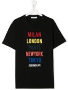 Dondup Kids City Print T-shirt - Black