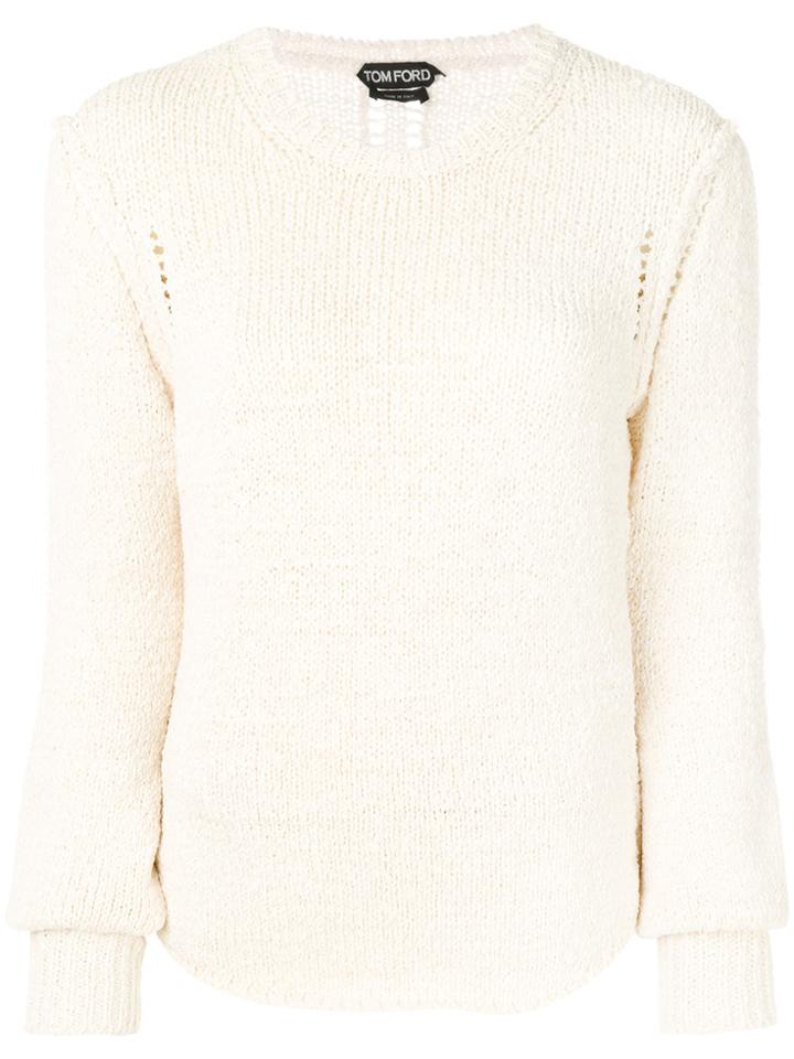 Tom Ford Crew Neck Jumper - Nude & Neutrals