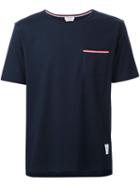 Thom Browne Logo Detail T-shirt, Men's, Size: 1, Blue, Cotton