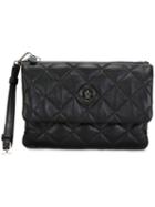 Moncler Quilted Clutch Bag, Women's, Black