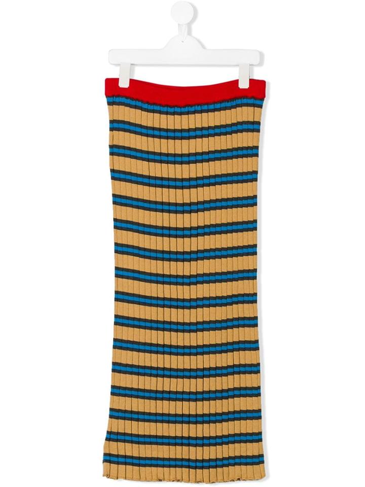 Marni Kids Teen Striped Tube Skirt - Nude & Neutrals