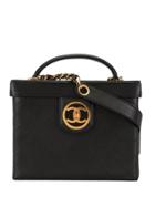 Chanel Pre-owned Rounded Cc Turn-lock Vanity Bag - Black