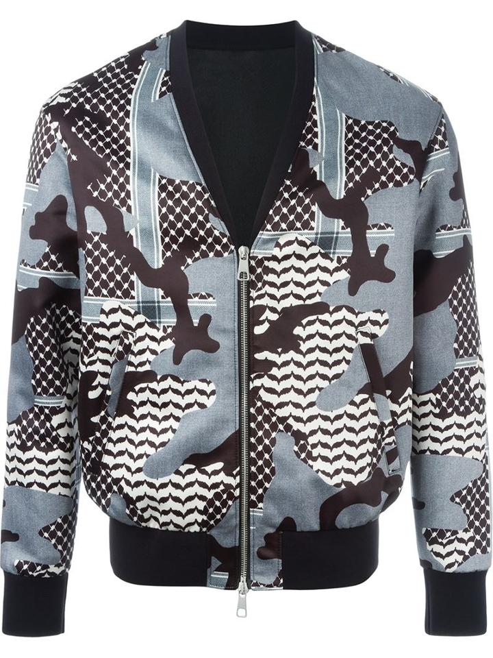 Neil Barrett Camouflage Pattern Bomber Jacket