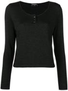 Chanel Vintage Grandad Collar Sweater - Grey