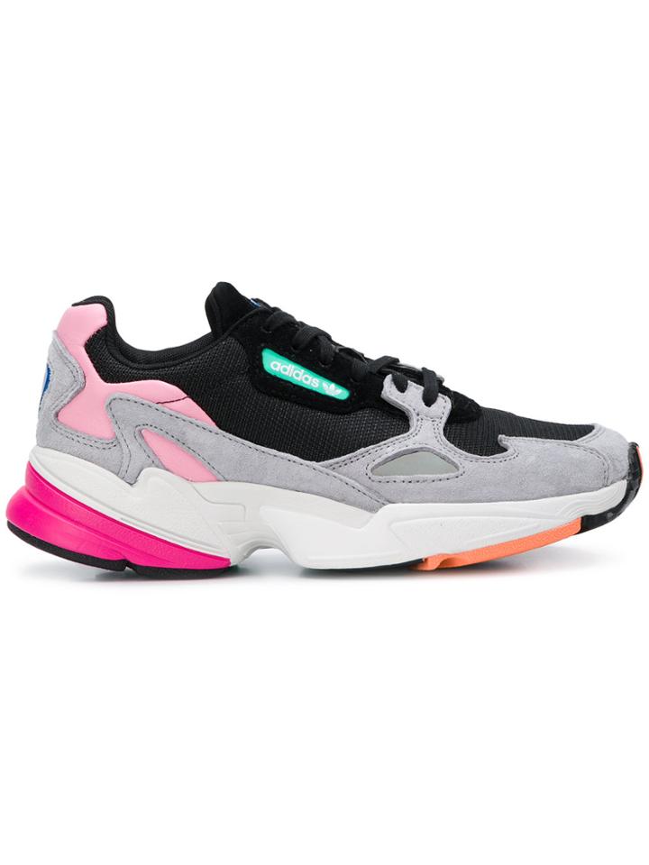 Adidas Colour Block Lace-up Sneakers - Black