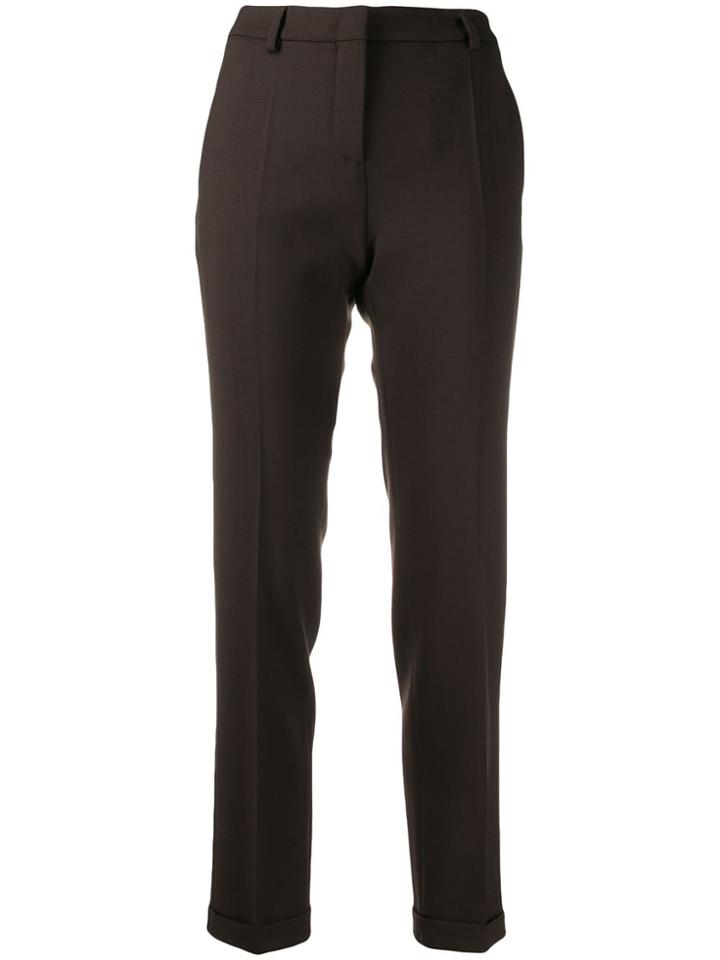 Incotex Cropped Tailored Trousers - Brown