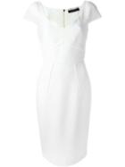 Roland Mouret Casson Dress, Women's, Size: 8, White, Silk/spandex/elastane/acetate