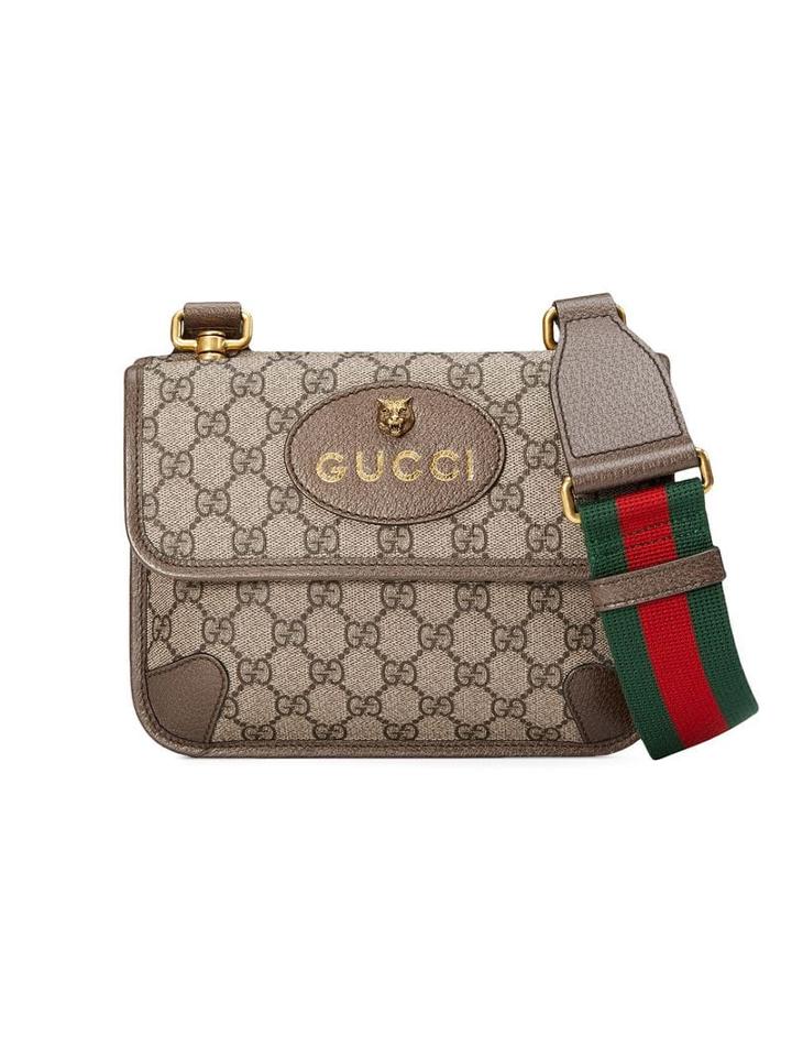 Gucci Gg Supreme Small Messenger Bag - Neutrals