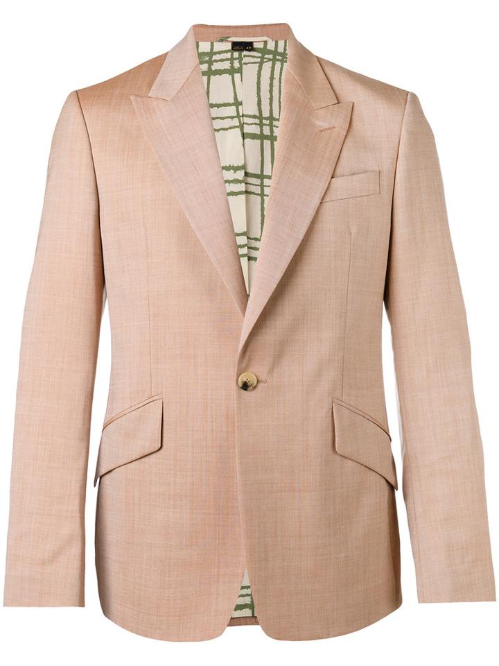 Vivienne Westwood Man - Pointed Lapels Blazer - Men - Cotton/viscose/virgin Wool - 50, Nude/neutrals, Cotton/viscose/virgin Wool