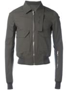 Rick Owens Oblong Collar Jacket, Men's, Size: 50, Grey, Cotton/rubber/cupro