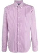 Polo Ralph Lauren Fine Stripe Shirt, Men's, Size: Xxl, Pink/purple, Cotton