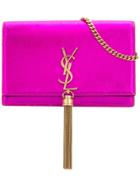 Saint Laurent Kate Chain Wallet - Pink