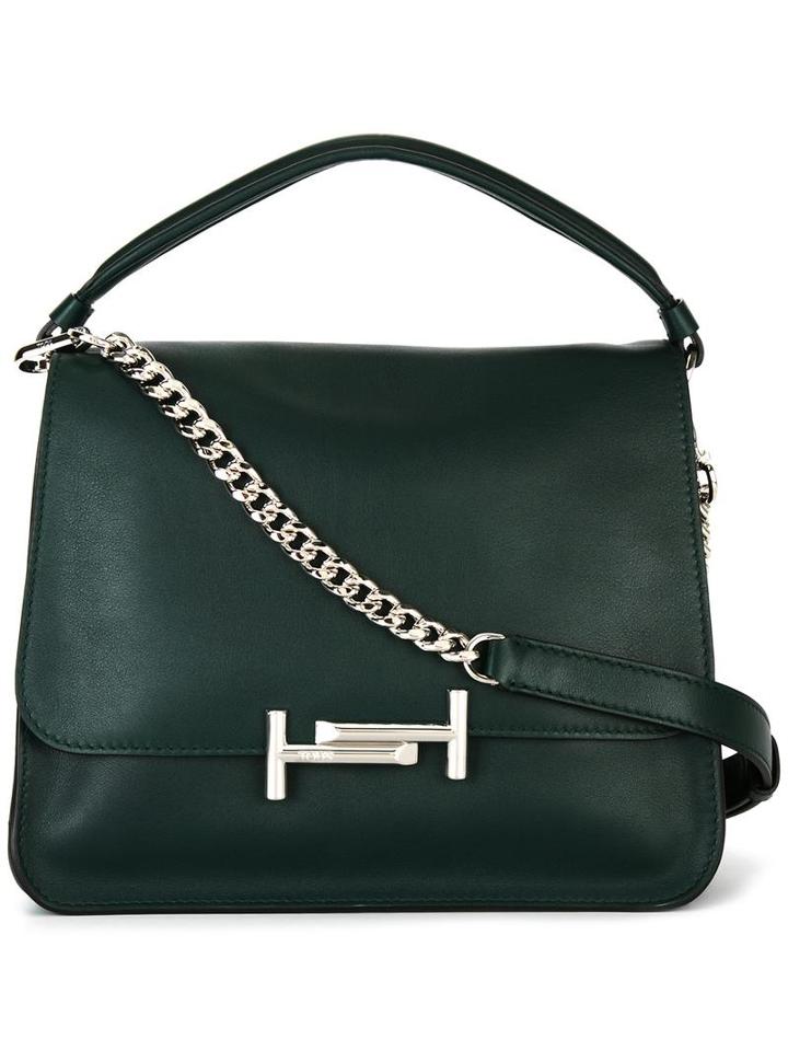 Tod's Flap Opening Medium Tote, Women's, Green