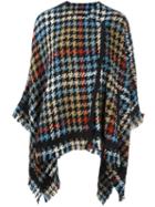Etro Houndstooth Pattern Cape