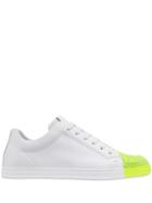 Fendi Ff Contrast Toe Sneakers - White