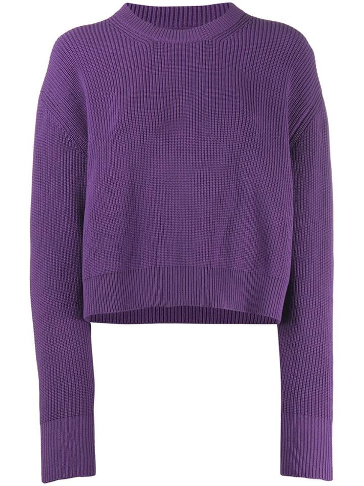 Mm6 Maison Margiela Lila Boxy Knit Jumper - Purple