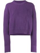 Mm6 Maison Margiela Lila Boxy Knit Jumper - Purple