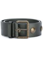 Tomas Maier Bronze-tone Hardware Belt, Women's, Size: 80, Black, Leather/brass