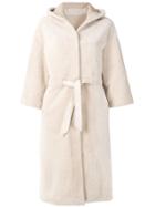 Liska Belted Hooded Coat - Nude & Neutrals