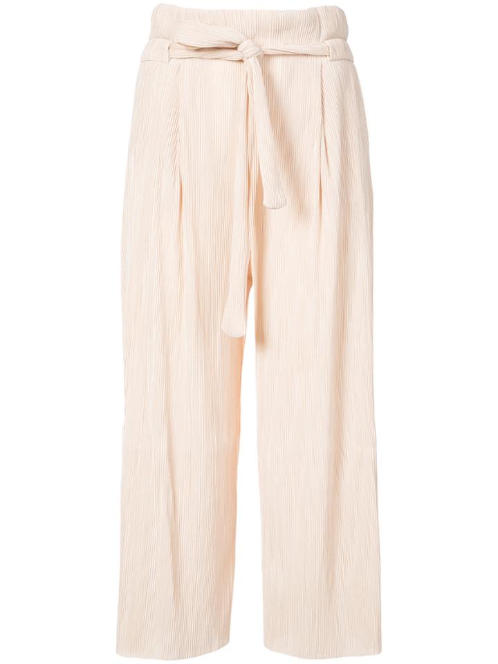 Patbo Tie Waist Culottes - Nude & Neutrals